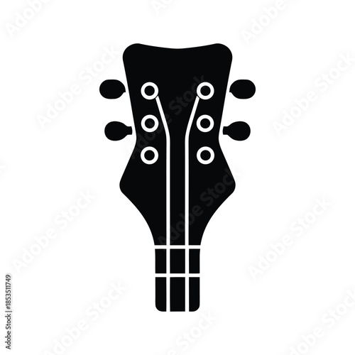 Headstock Of Guitar Icon Vector Illustration