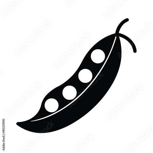 Peas In Pod Icon Vector Illustration