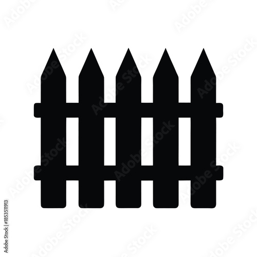 Picket Fence Icon Vector Illustration