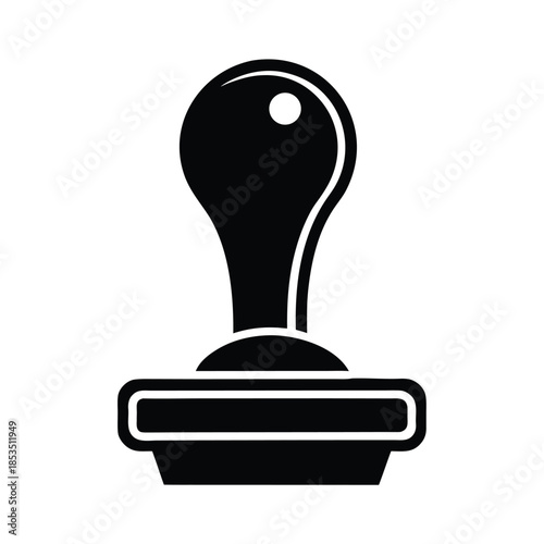 Rubber Stamp Icon Vector Illustration