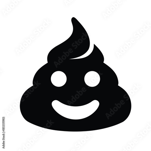 Poop Emoji Icon Vector Illustration