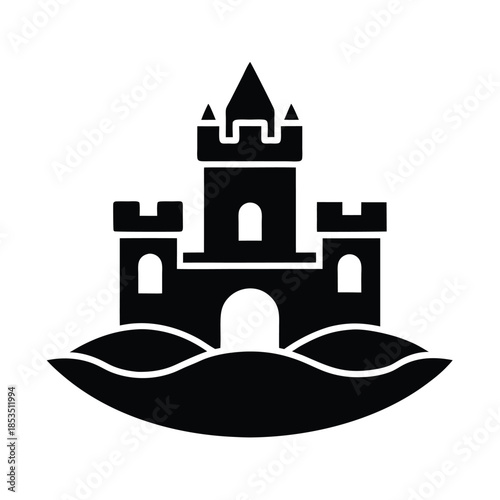 Sandcastle Icon Vector Illustration