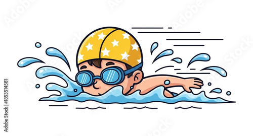 swimmer in swimming pool