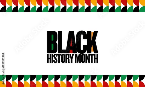 Black History Month creative typography background. African American History Month 