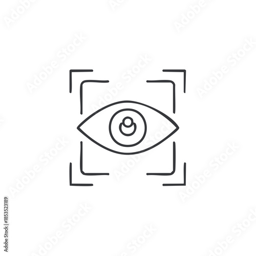 Eye Scan - Security System, Scanner Application for Eye Recognition, Authentication Process