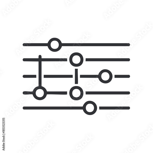 Line graph with sliders showing data manipulation, control panel, and process adjustment