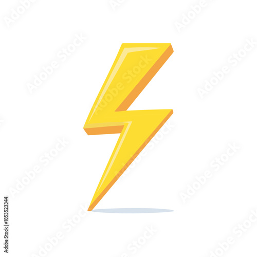 Free Download Yellow Lightning Bolt Illustration Graphic electricity, power, energy, quick striking bolt icon bright design - GFXLoad