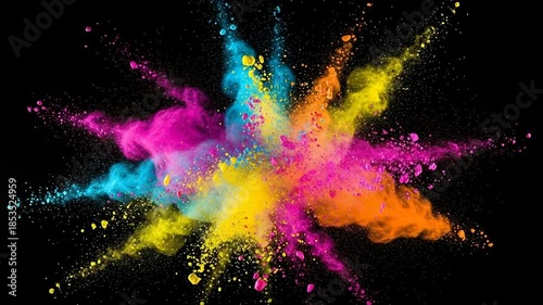 A colorful abstract space scene filled with glowing nebula clouds and bright stars in the deep universe