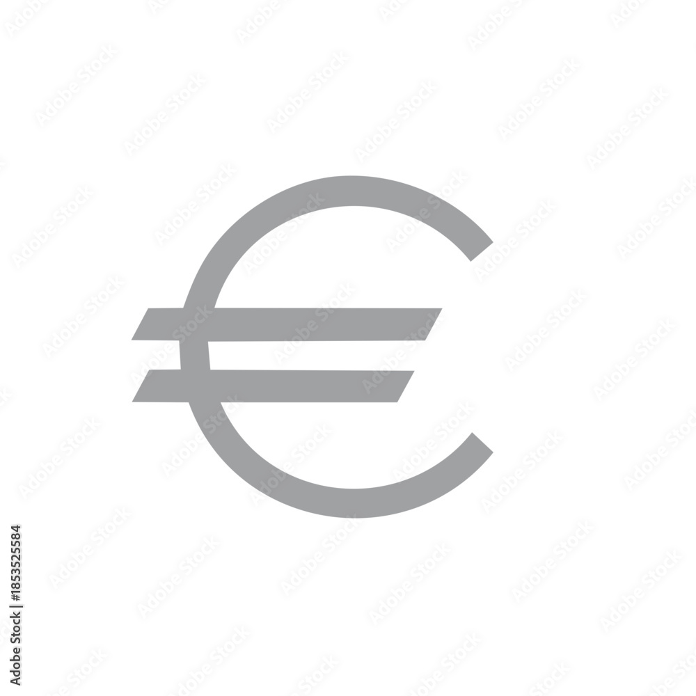Fototapeta premium Euro Symbol Currency Representation Financial Graphic Sign Commerce Icon Eurozone Economy Value Payment Money Market Economy