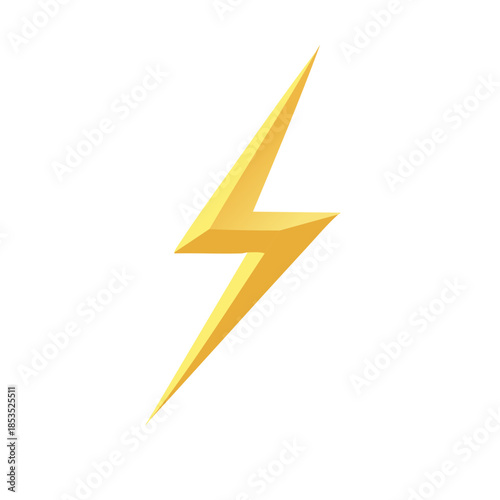 Free Download Golden lightning bolt illustration, energy and power symbol, electric discharge flash design element - GFXLoad