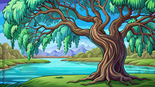 tropical island with palm trees