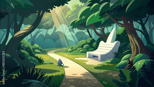 tropical island with palm trees