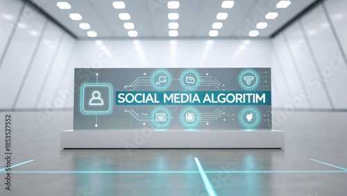 A futuristic display showcases 