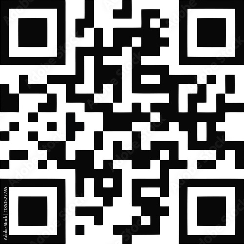 A crisp black and white quick response code for rapid mobile scanning and digital communication purposes