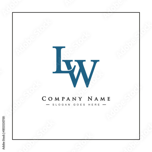 Initial LW Vector Logo - Elegant Monogram Template for letter L and W for your Business