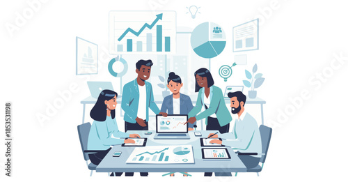 office team illustration