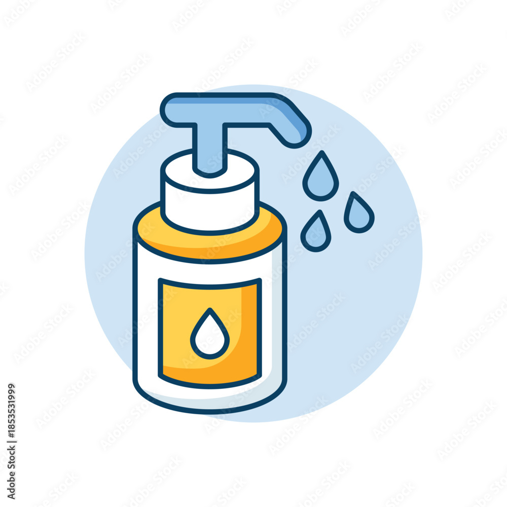Fototapeta premium Lotion Bottle icon clean and modern vector illustration