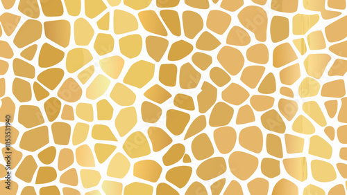 Golden giraffe print abstract animal pattern with organic shapes and warm hues
