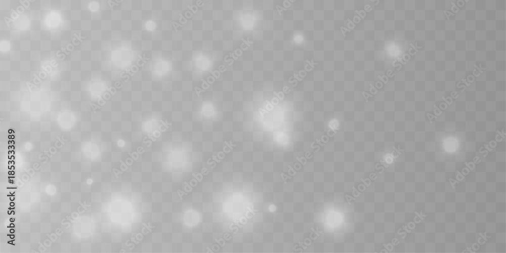 Fotografie Fine white dust sparkles float evenly with delicate glowing accents