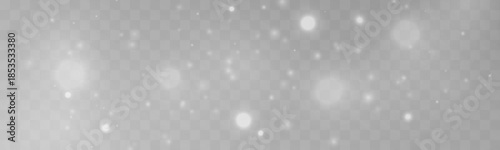 Glowing white dust particles flow smoothly with subtle shimmer. The calm glow creates clarity and harmony. Perfect for elegant vector illustrations VECTOR