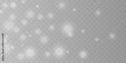 Fine white dust sparkles float evenly with delicate glowing accents. The airy texture enhances purity and elegance. Perfect for modern vector backgrounds VECTOR
