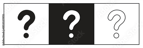 Question mark icon. Simple black style question mark symbol for apps and websites, vector illustration