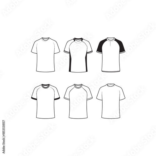 Sports Jersey line art classic design for athletes