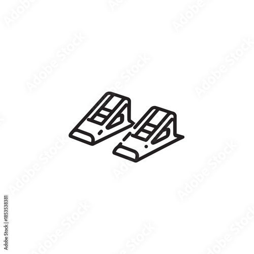 Starting Blocks line art energy powering every stride