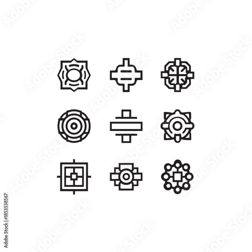 Stewardship line art showing balance harmony and growth
