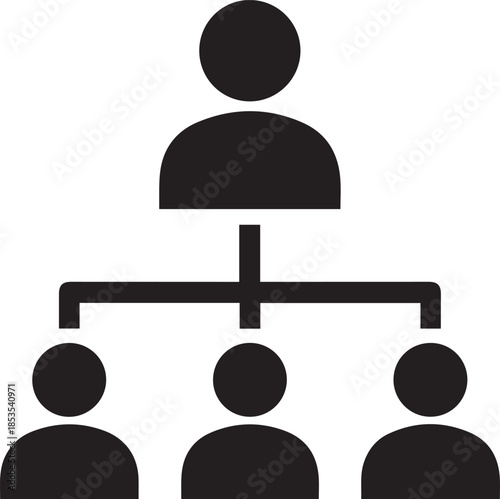 Group people or social network icon silhouette vector black on a white background