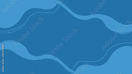 Abstract Blue Wave Background with Copy Space
