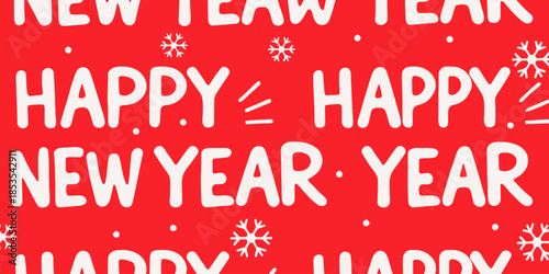 Vibrant Happy New Year celebration background with snowflakes