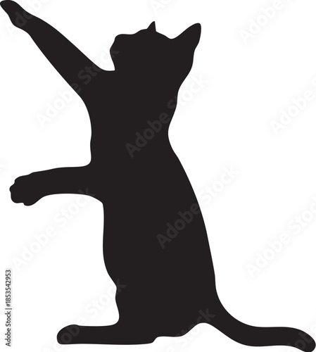 Black cat Kitten Silhouette, Cat, mammal, cat Like Mammal png