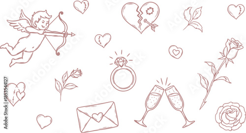 Romantic Valentine's Day Illustrations for Love and Affection