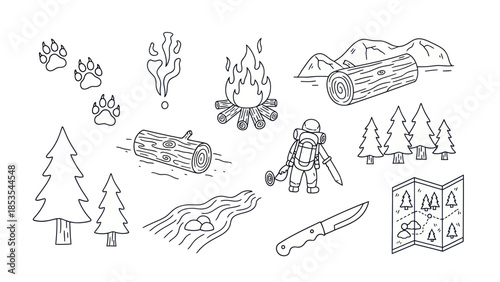 Sports and broadcast elements illustrated vector set for media and news