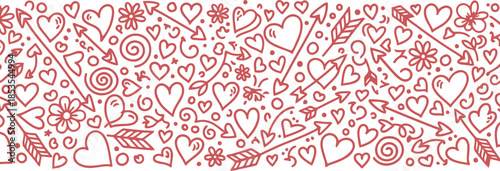 Charming Red Heart Patterns for Romantic Design Projects