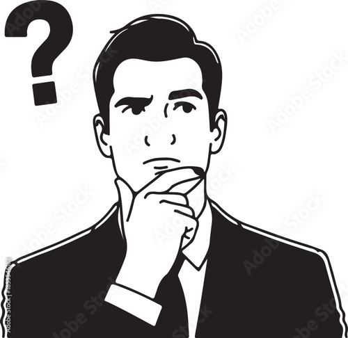 businessman with question mark 