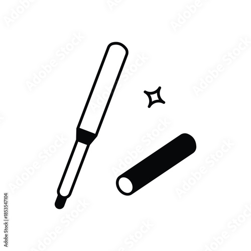 Eyeliner icon clean and modern vector illustration