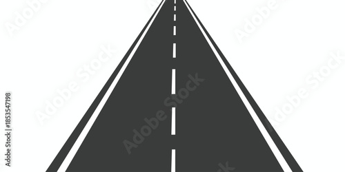 A detailed vector illustration highway road art on isolated white background 