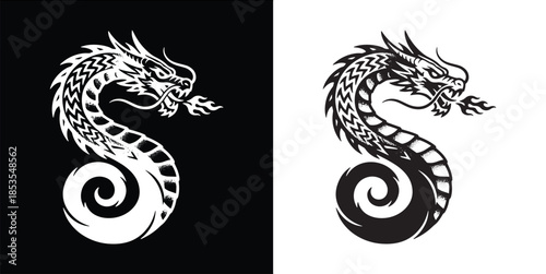 Traditional Japanese Dragon Tattoo Style Fire Breather