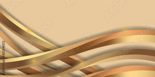 Abstract wavy gold background. Luxurious gold illustrations old vector background with blend of sparkling glitter.