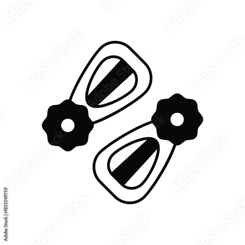 Hair Clip icon clean and modern vector illustration