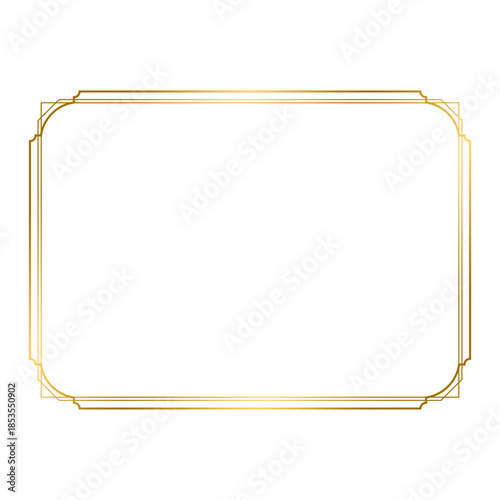 simple gold border frame.eps