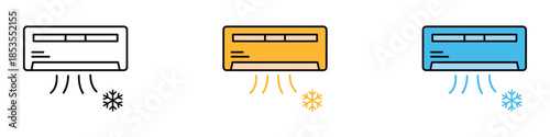 Air Conditioner cooling system icon vector. comfort and climate control symbol. vector illustration.