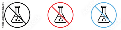Chemical free icon vector. prohibition of chemical symbol. vector illustration.