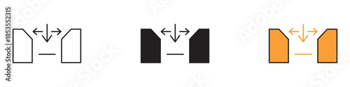 Gap icon vector. Adjustable spacing and alignment symbol. vector illustration.