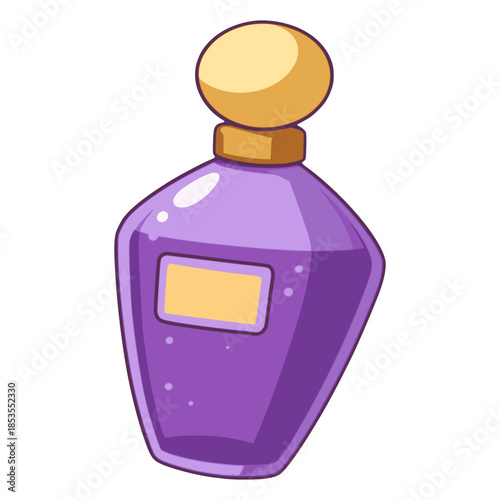 women perfume bottle fashion glamour flat color vector illustration template design