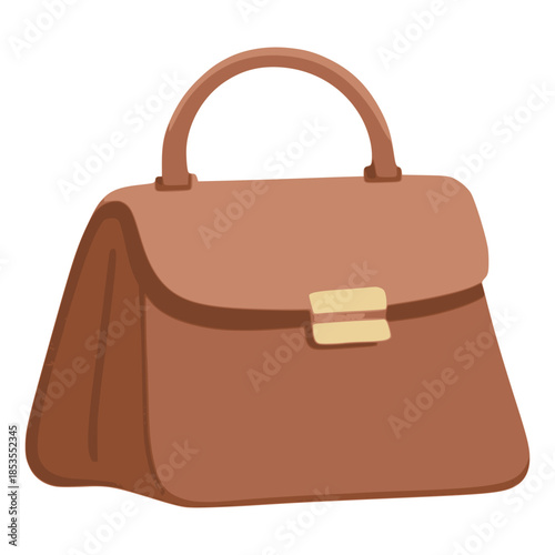 Women handbag purse luxury fashion flat color vector illustration template design