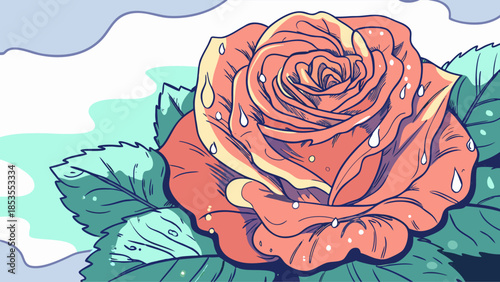 Rustic floral bouquet in wooden crate, soft morning light