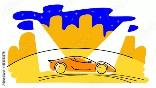 Tranquil Nature Wilderness Scene with Moody Blue Atmosphere